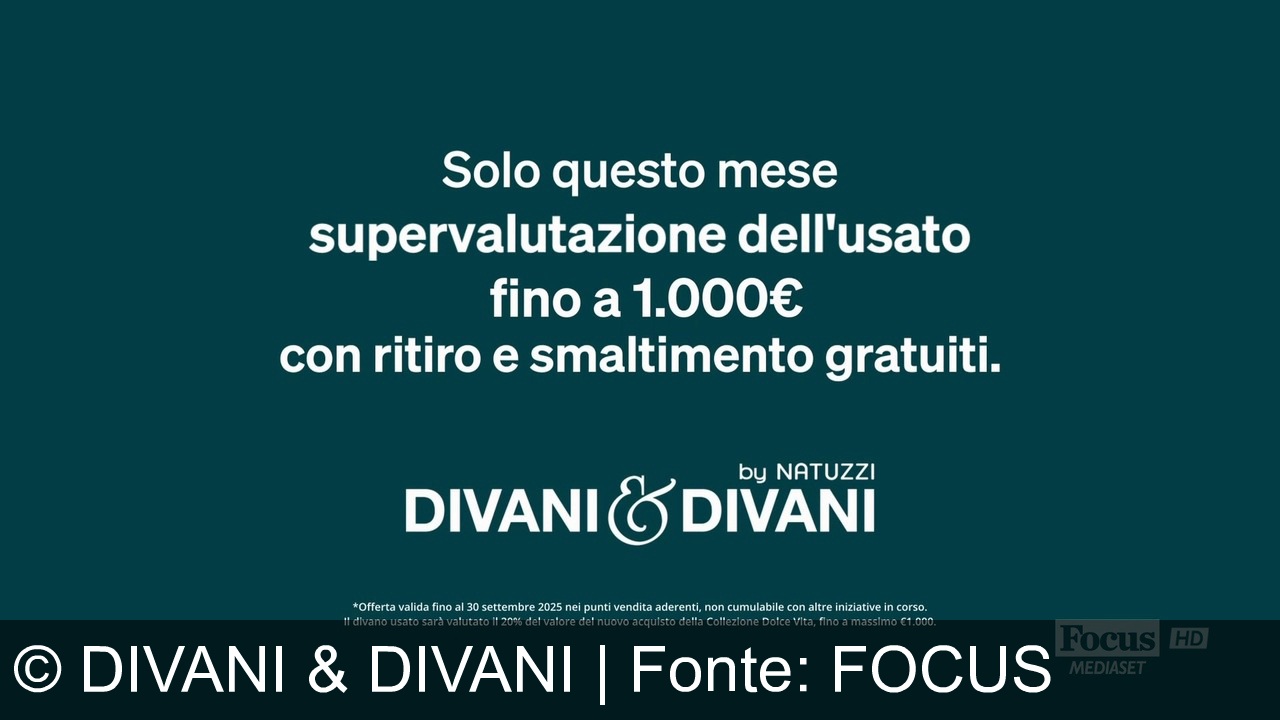 TV Werbung divani & divani - Scopri la Collezione Dolce Vita da Divani & Divani by Natuzzi con la famiglia Giordano: comfort italiano, usato supervalutato fino a 1.000€, solo fino al 30 settembre!