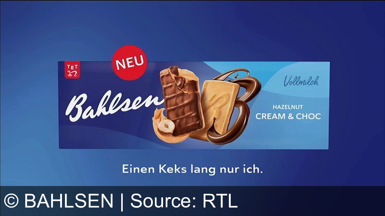 TV Werbung bahlsen - Bahlsen Hazelnut Cream & Choc – Genieß den Moment nur für dich. Zartschmelzende Schokolade, feine Haselnusscreme, pure MeTime. Einen Keks lang nur ich.