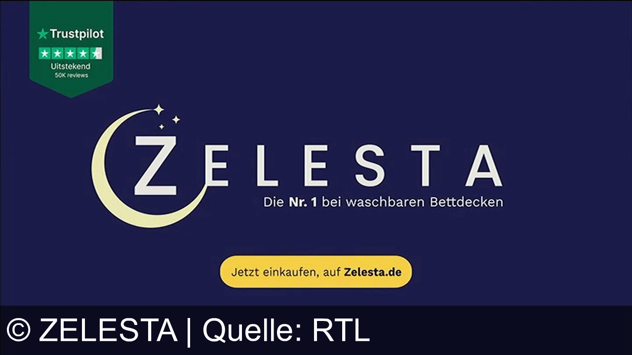 TV Werbung zelesta - Zelesta: Die Nr. 1 bei waschbaren Bettdecken. In 3 Sekunden gemacht, komplett waschbar. Über 1 Million vertrauen darauf. 30 Nächte Probeschlafen.