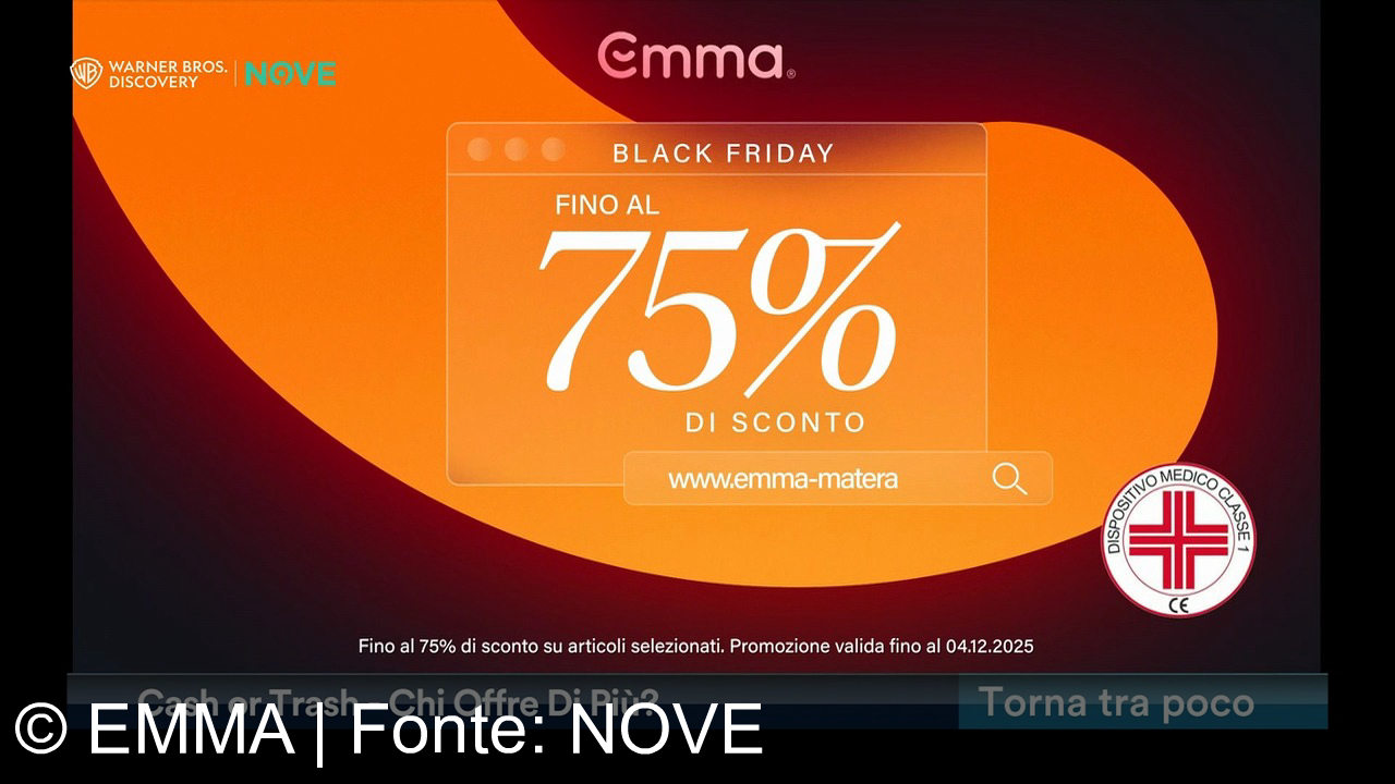 TV Werbung emma - Black Friday con Emma®: comfort irresistibile per te, divertimento per il tuo amico a quattro zampe! Sconti fino al 75% su emmamaterasso.it. Approfitta ora!