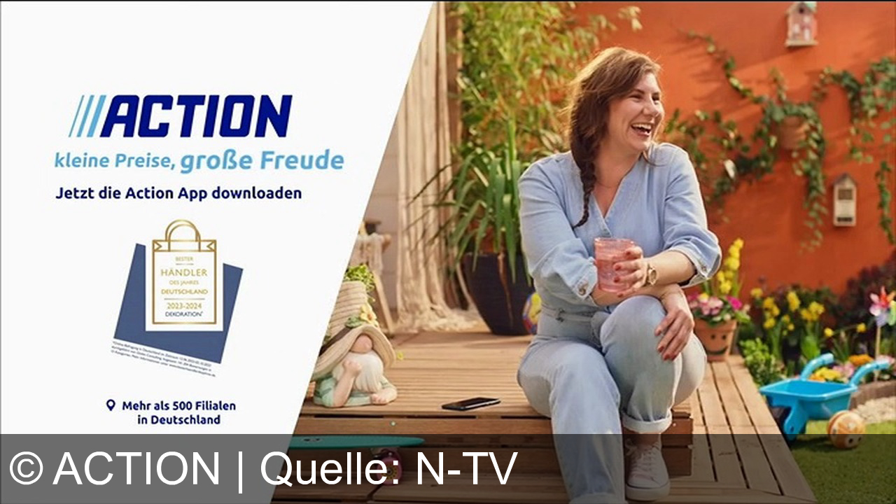 TV Werbung action - Action bietet alles für den Garten, ob zum Buddeln, Dekorieren, für Familienessen oder als Spielparadies – und das zum besten Preis. Lade die Action App herunter und entdecke preisgekrönte Deko in über 500 Filialen.