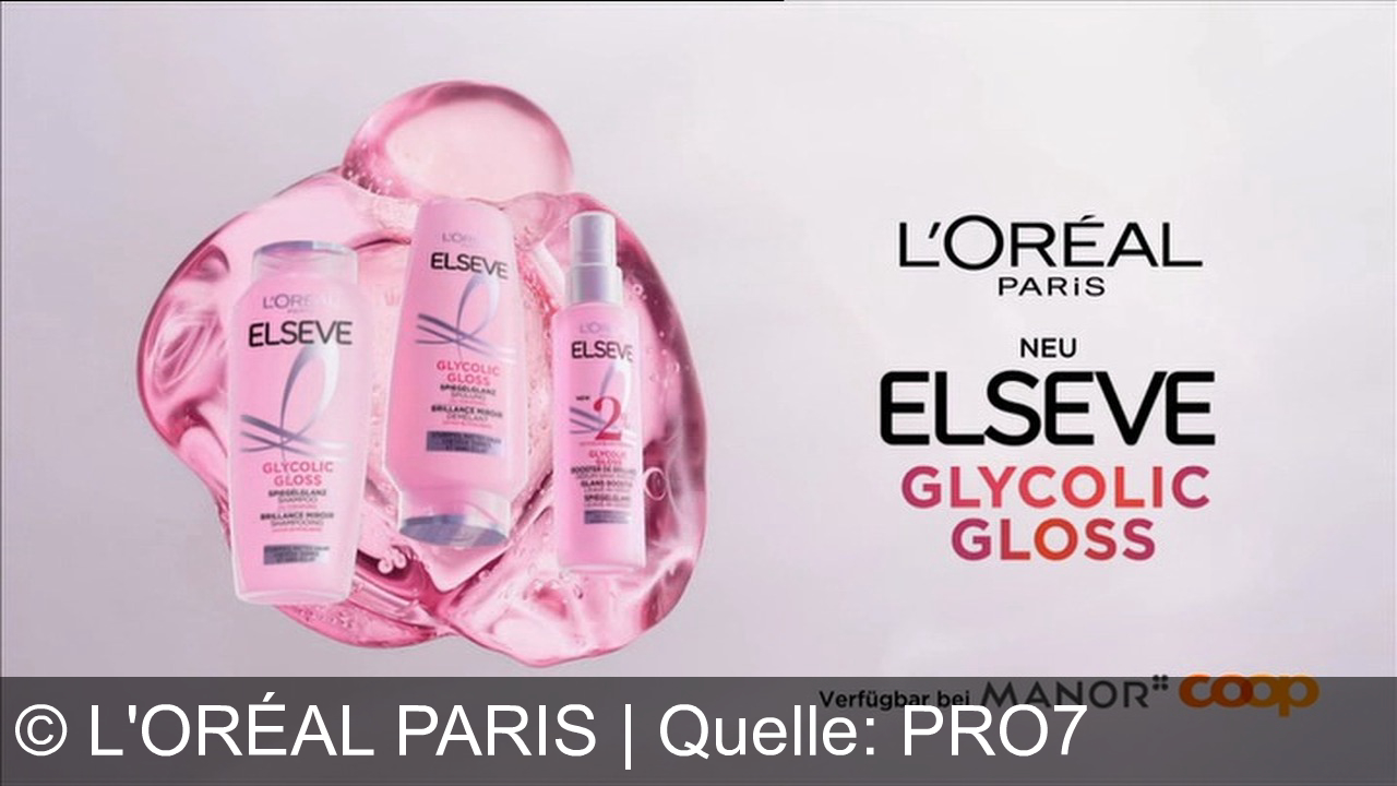 TV Werbung l'oréal paris - Strahlendes Haar wie nie: L’Oréal Paris Elsève Glycolic Gloss mit Glykolsäure – für Spiegelglanz und 24h Anti-Frizz. Sie sind es sich wert. Jetzt bei MANOR und Coop!
Protagonistin: Ariana Greenblatt
