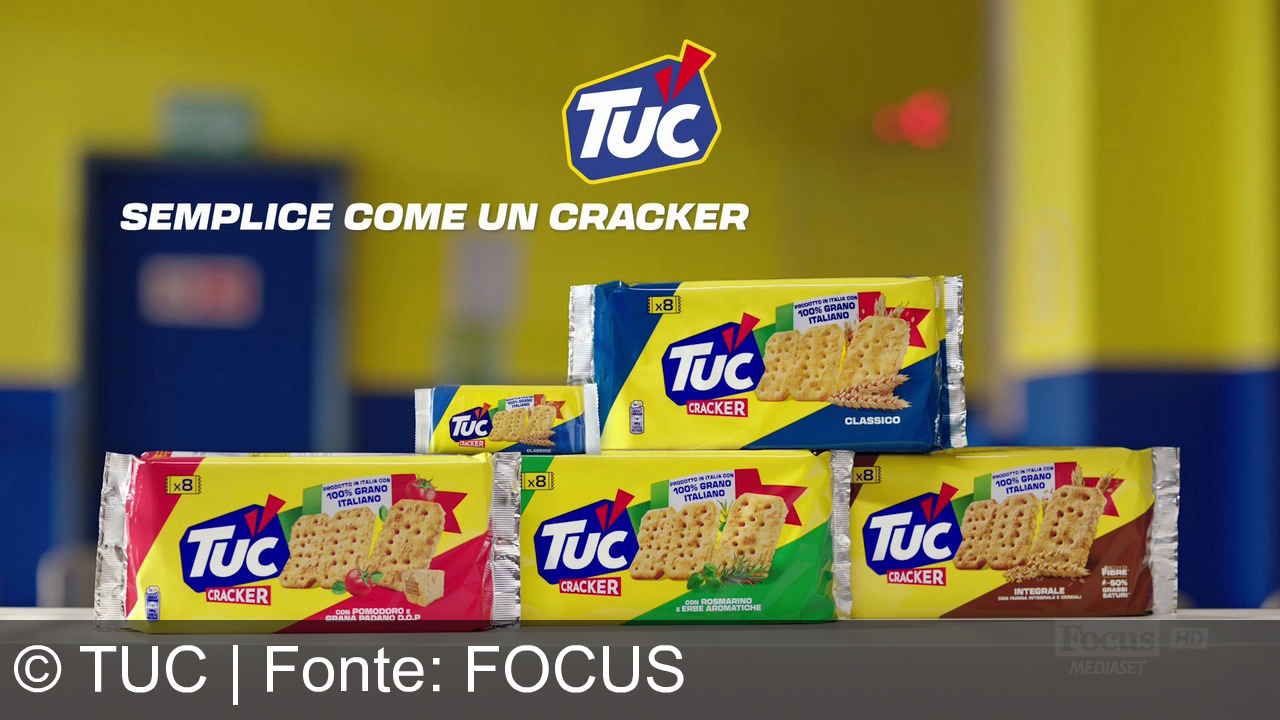 TV Werbung tuc - La fame si fa sentire? Scegli TUC Cracker: tutto il gusto del 100% grano italiano in tante deliziose varianti. Semplice come un cracker, buono come TUC!