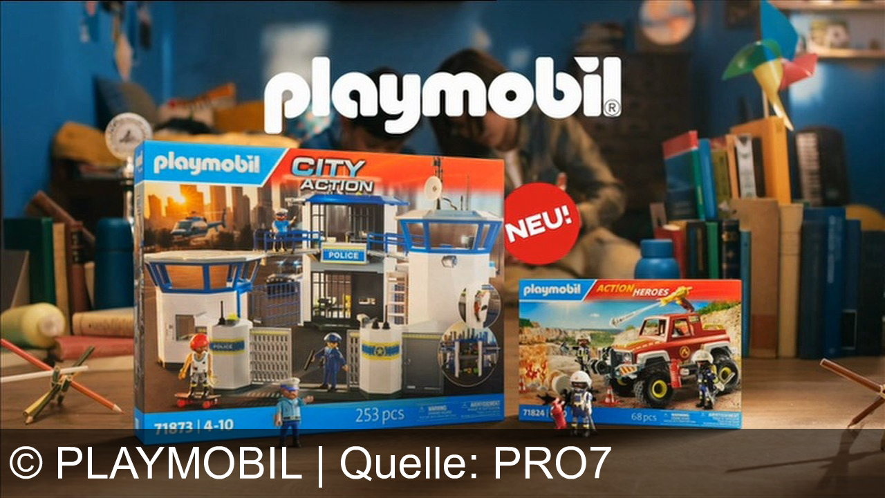 TV Werbung playmobil - Erlebe Action mit Playmobil City Action! Entdecke Feuerwehr- und Polizeisets mit Sirene und Wasserpumpe – Spielspaß mit Playmobil Action Heroes für kleine Helden!