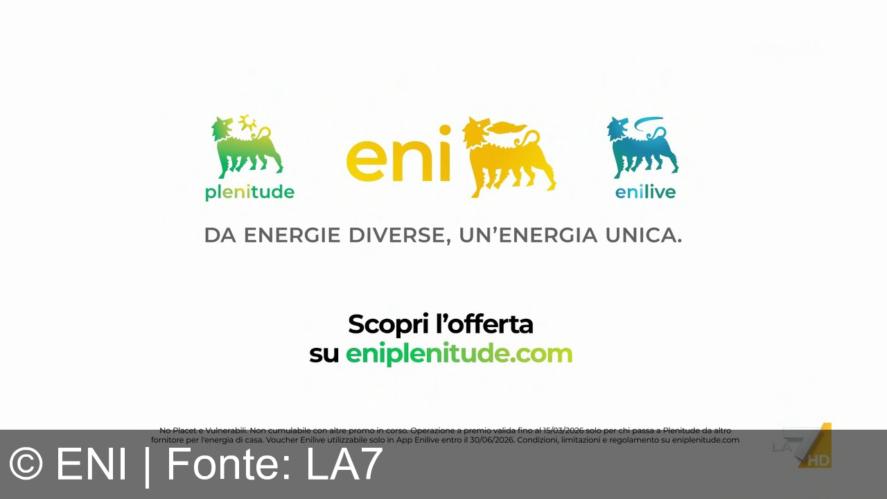 TV Werbung eni - Per i 100 anni di Eni, passa a Plenitude: 100€ di vantaggi tra Eni Live e Plenitude. Scopri su eniplenitude.com