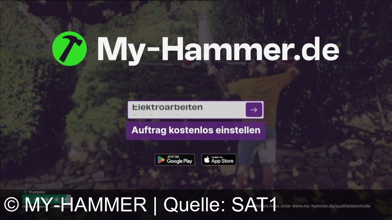 TV Werbung my-hammer - Finden Sie Handwerker wie Elektriker oder Maler auf MyHammer – Auftrag kostenlos einstellen, Handwerker vergleichen und einfach beauftragen.