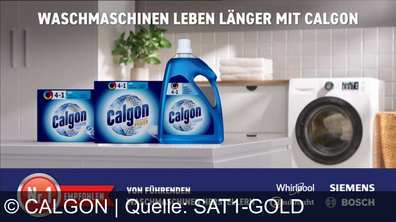 TV Werbung calgon - Schütze deine Waschmaschine vor Kalk mit Calgon 4-in-1 für längere Lebensdauer. Empfohlen von Top-Herstellern wie Whirlpool, Siemens, Bauknecht und Bosch.