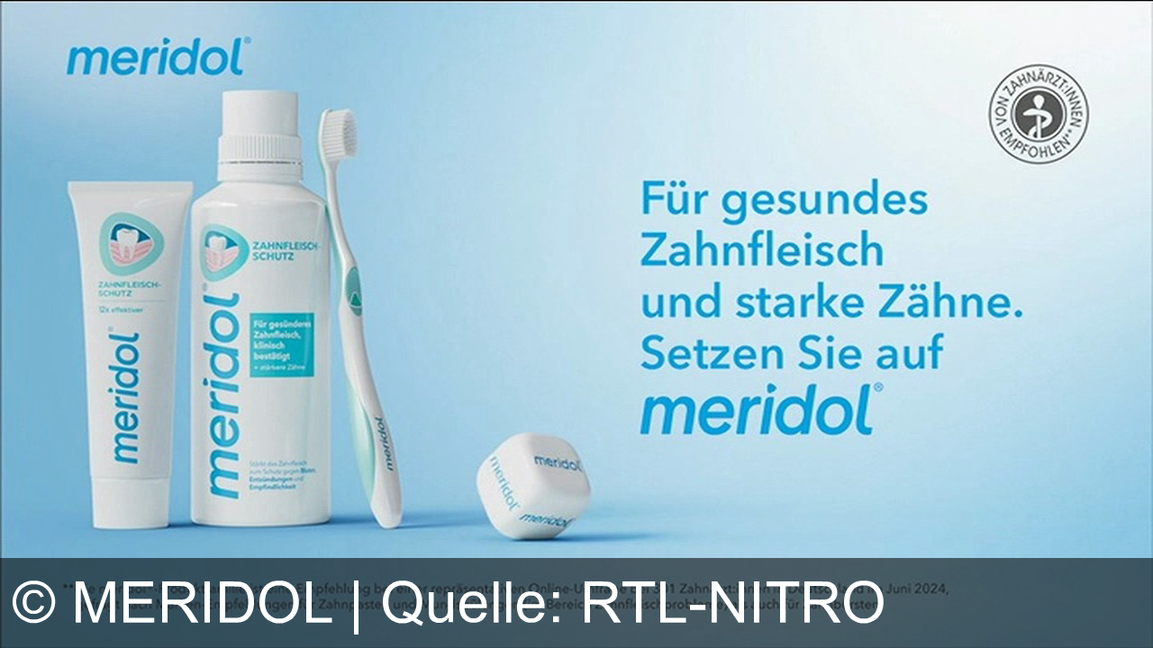TV Werbung meridol - Meridol – von Zahnärzt:innen empfohlen, schützt Ihr Zahnfleisch und Ihre Zähne. Für gesundes Zahnfleisch und starke Zähne: Setzen Sie auf Meridol!