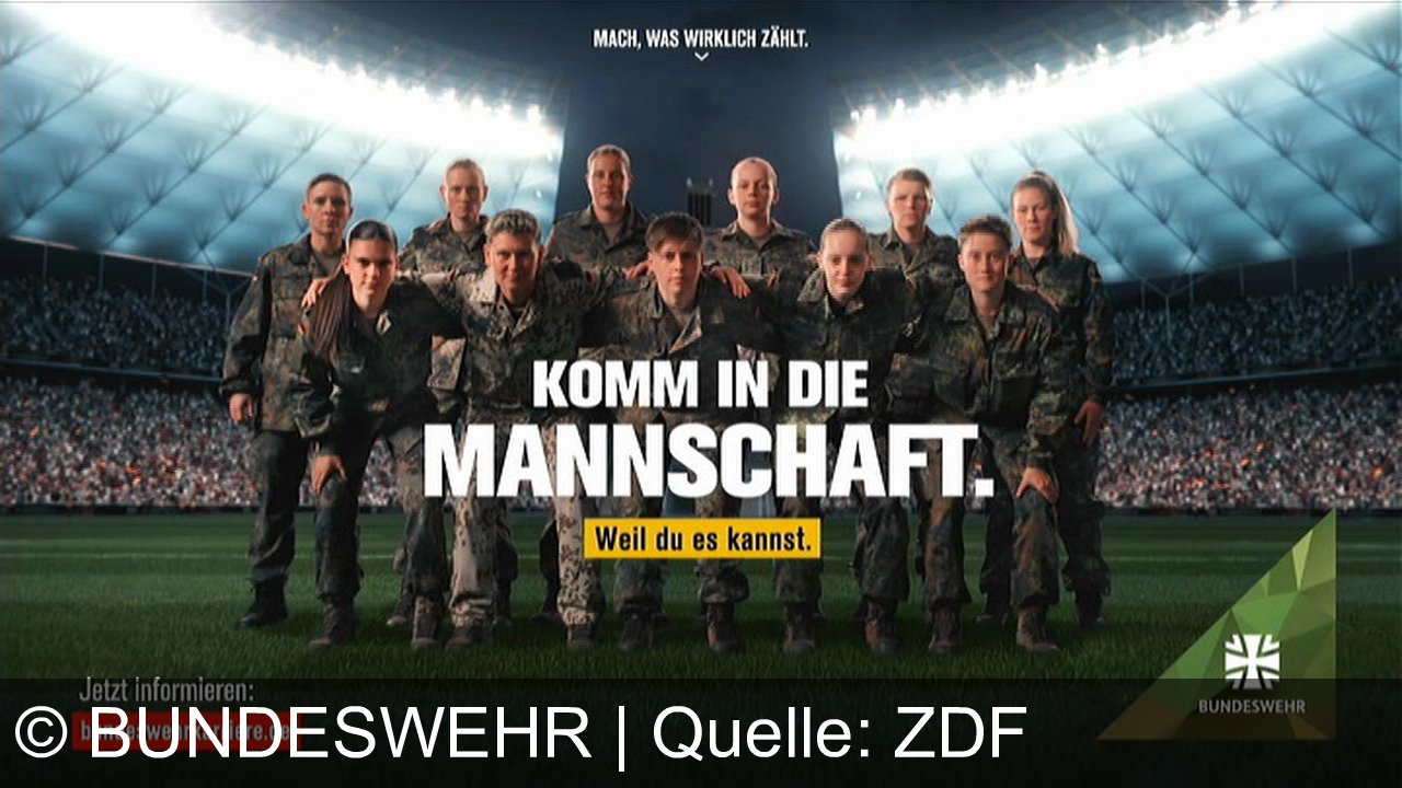 TV Werbung bundeswehr - Wir gehören zu den Besten in Europa. Das ist klar. Unsere Technik ist einwandfrei. Unser Zusammenhalt echt besonders. Und auch unsere Verteidigung wird immer besser. Aber trotzdem fehlt irgendwas. Cora, ist doch klar, unser Kader ist zu klein. Wir brauchen Menschen, die über sich hinauswachsen, die durchziehen und an sich glauben. Frauen wie dich. Mach, was wirklich zählt: Werde Teil der Mannschaft! Frauenpower für Europas Beste. Informiere dich jetzt bei der Bundeswehr unter bundeswehrkarriere.de.