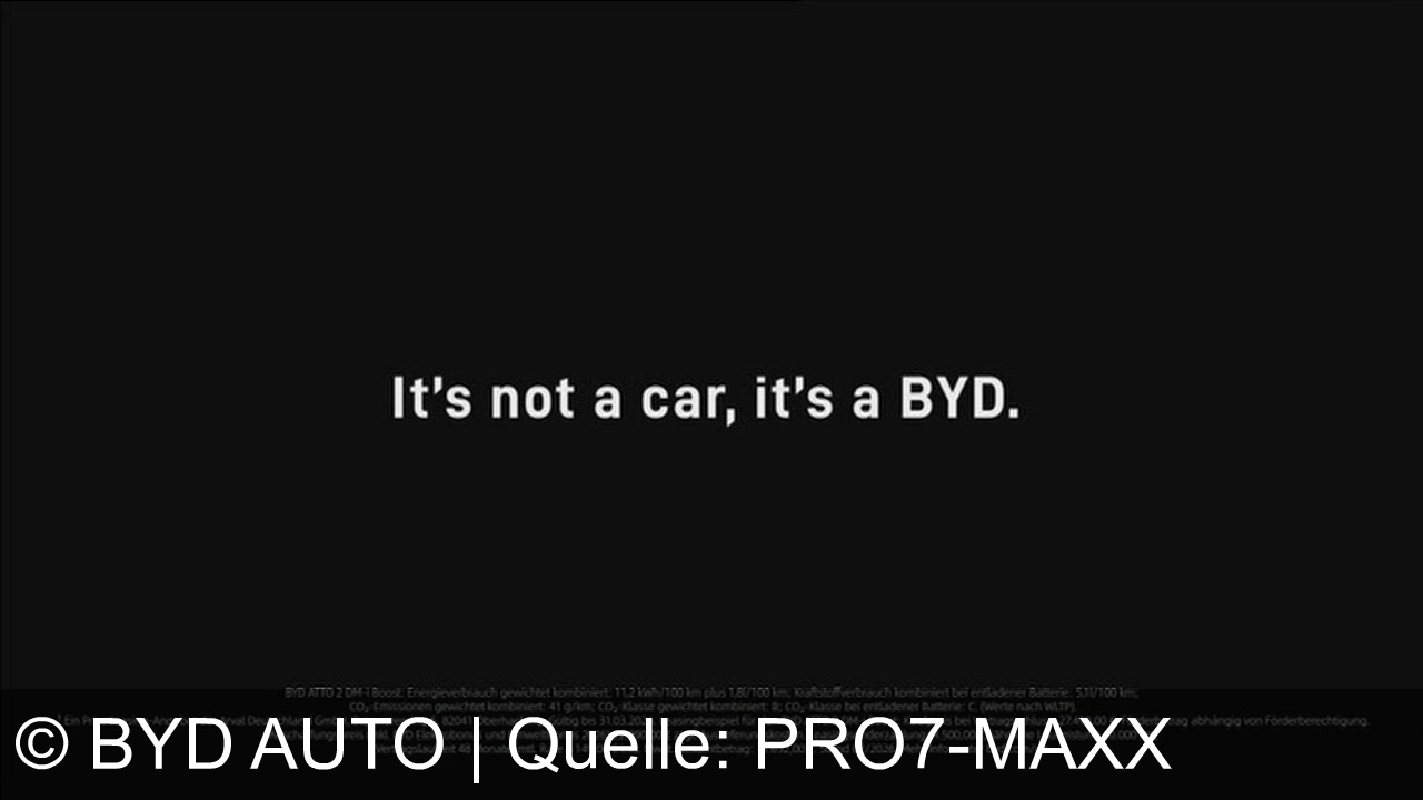 TV Werbung byd auto - Der neue BYD ATTO 2 DM-i: Dein Super-Hybrid-City-SUV für 1000 km Freiheit. Mit intelligentem Assistenten. Jetzt ab 149 Euro pro Monat leasen. It's not a car, it's a BYD.