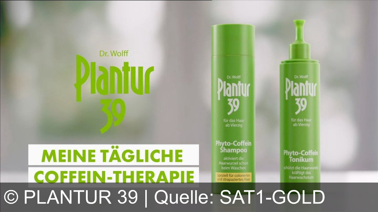 TV Werbung plantur 39 - Plantur 39: Die Koffeintherapie für kraftvolles Haar ab vierzig. Spürbar voller und kräftiger – für jeden Tag mit Shampoo und Tonikum.