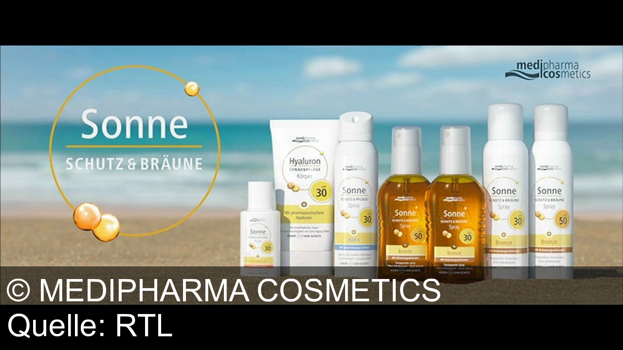 TV Werbung medipharma cosmetics - Warum ich immer so braun werde? Ganz einfach. Ich habe das transparente Sonnenspray von Medifarma Cosmetics. Das ist ultraleicht und angenehm auf der Haut. Es verstärkt die natürliche Bräune mit speziellem Bräunungsaktivator. Ganz ohne Selbstbräuner. Und zusätzlich beugt es der Entstehung UV-bedingter Pigmentflecken vor. Die Sonneserie von Medifarma Cosmetics. Aus Ihrer Apotheke.