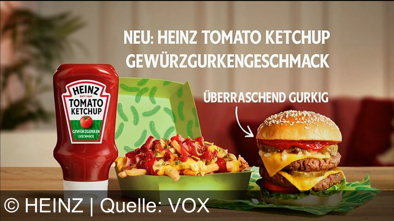 TV Werbung heinz - Heinz Tomato Ketchup jetzt im neuen Gewürzgurkengeschmack. Überraschend gurkig und perfekt für den täglichen Genuss.