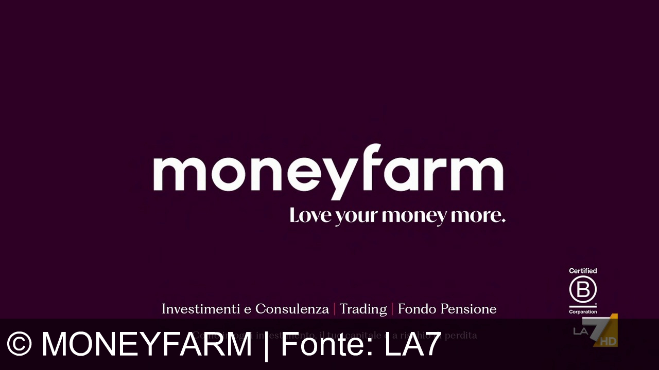 TV Werbung moneyfarm - Love your money more. Con Moneyfarm, un advisor sempre al tuo fianco. Gestione esperta, indipendente e a basso costo. Amare i tuoi soldi fa la differenza.