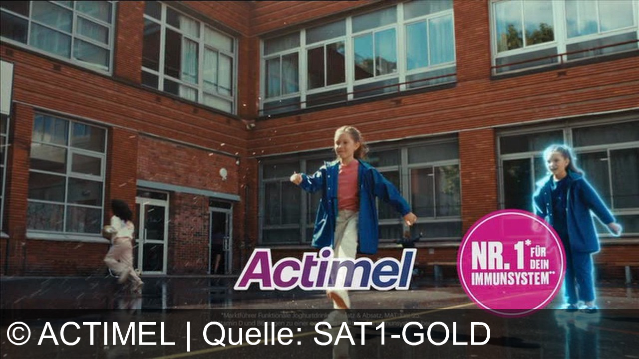 TV Werbung actimel - Starte stark wie Anna: Mit Actimel, dem Nr. 1 Probiotik-Drink voller Vitamin D & B6 für dein Immunsystem. Unterstütze, was dich schützt – jeden Tag, bei jedem Wetter!