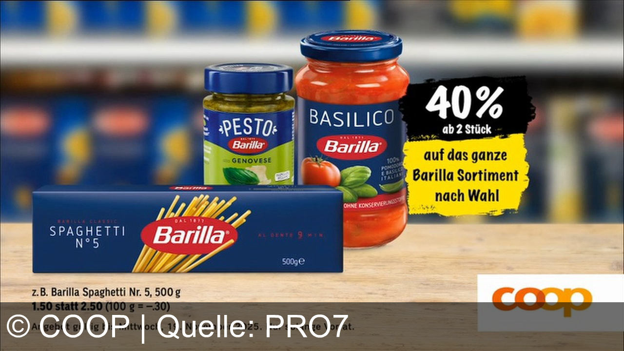 TV Werbung coop - Coop Aktionen: 40% auf Maso Raclette, 50% auf Primitivo del Salento Andante Amabile, 40% auf Dosenbier & Barilla. Nur bei Coop. Für mich und dich.