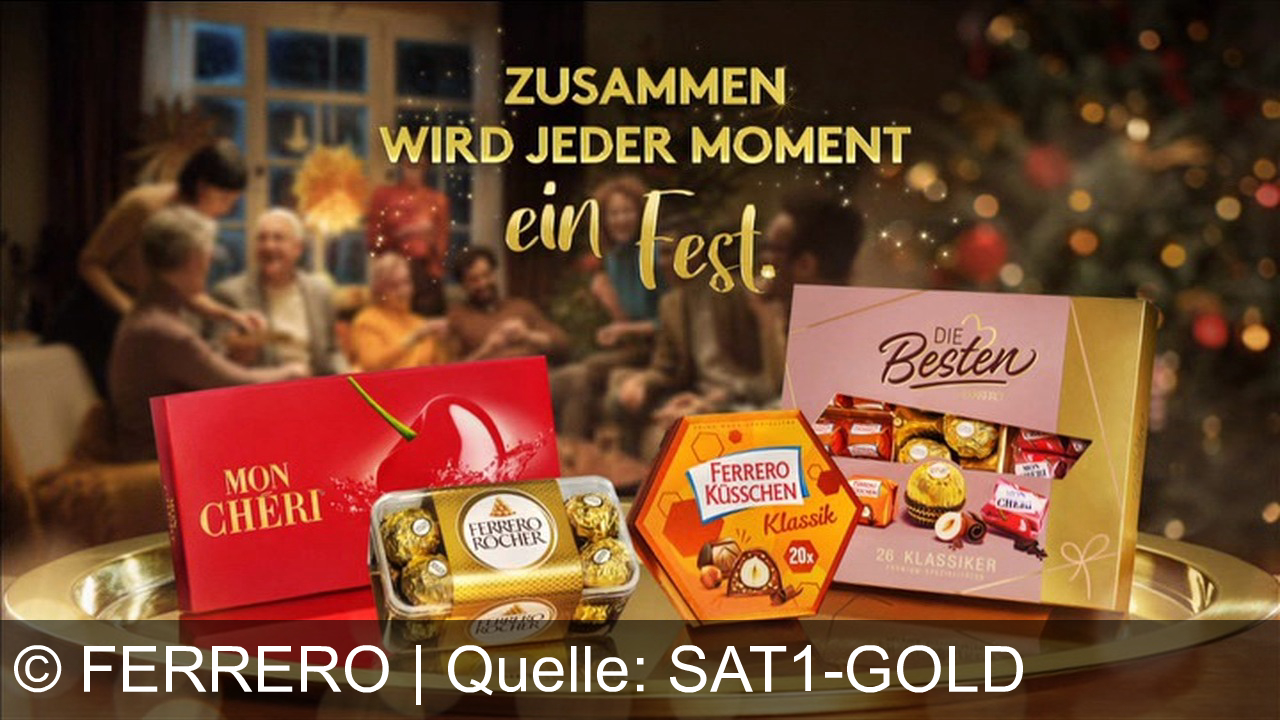 TV Werbung ferrero - Zusammen wird jeder Moment ein Fest – mit Ferrero, Mon Chéri, Ferrero Küsschen und Ferrero Rocher. Weihnachten genießen mit den Klassikern von Ferrero!