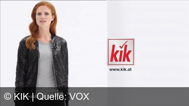 TV Werbung kik - wir sind für dich da, modischer pailettenblouson nur 12.99