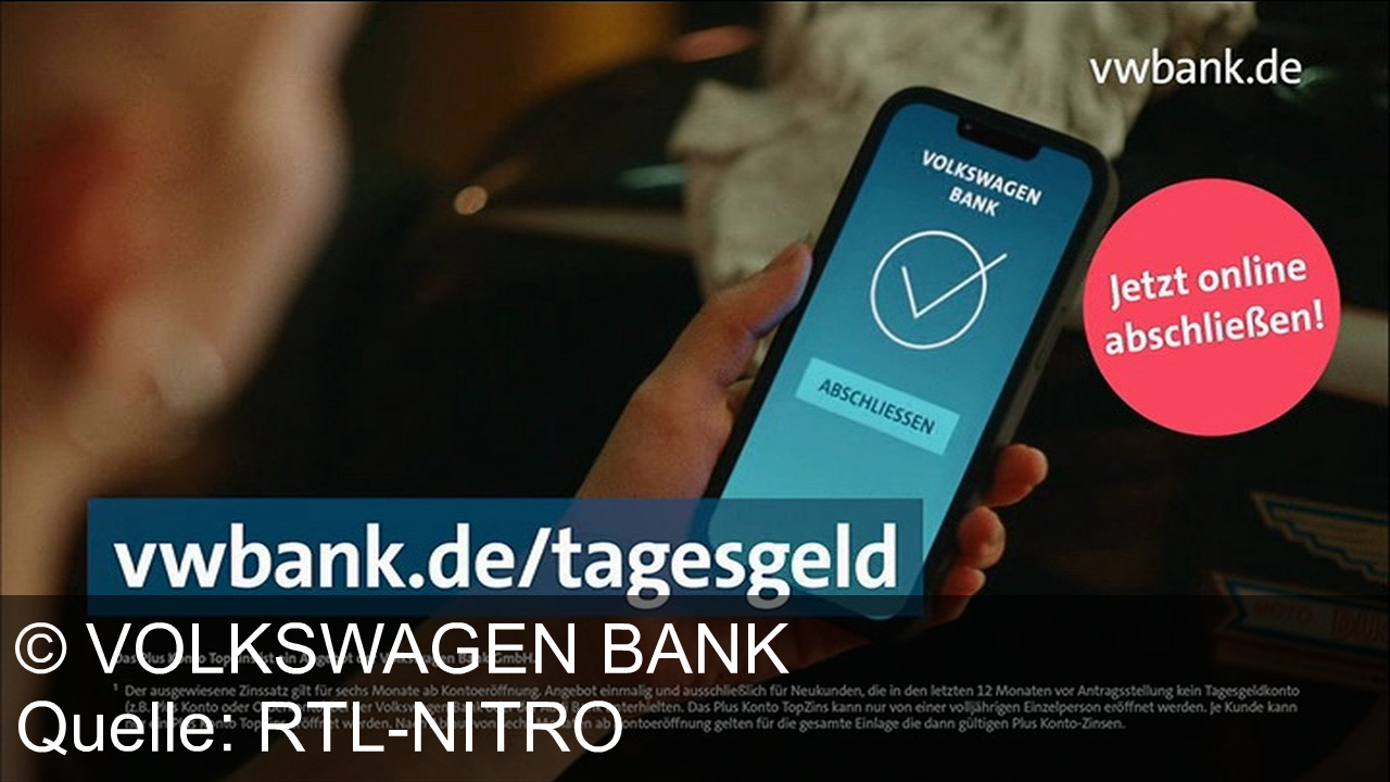 TV Werbung volkswagen bank - Volkswagen Bank bietet Neukunden 3,3 % Zinsen auf das Plus Konto TopZins für sechs Monate. Angebot online abschließen, gültig für Neukunden ohne vorheriges Tagesgeldkonto bei VW oder Audi Bank.