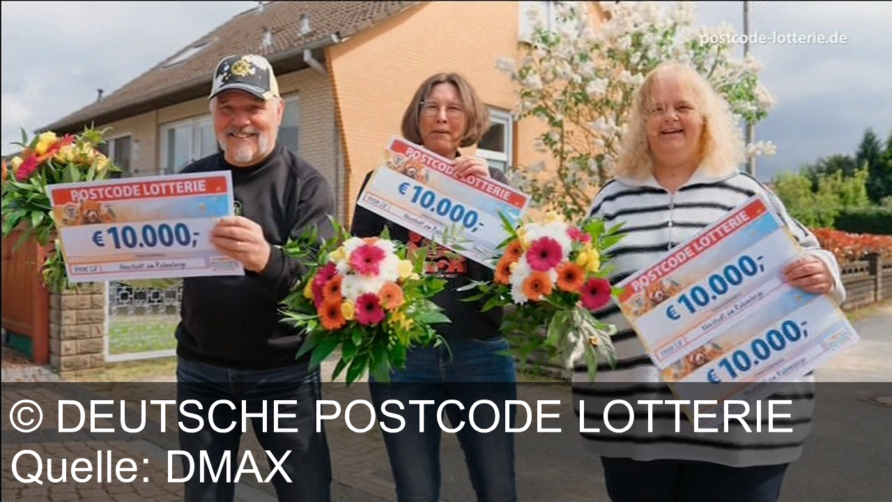 TV Werbung deutsche postcode lotterie - Gewinne im November täglich 10.000 Euro mit der Deutschen Postcode-Lotterie. Sichere dir deine Chance mit einem Los und erlebe deinen 10.000-Euro-Moment. Anmelden unter 0800 7x4 oder postcodelotterie.de.