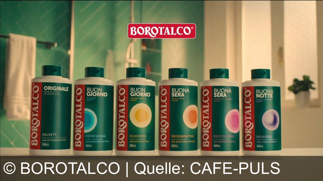 TV Werbung borotalco - Borotalco verwandelt jede Dusche in einen Moment des Wohlbefindens – buongiorno, buonasera, buonanotte.