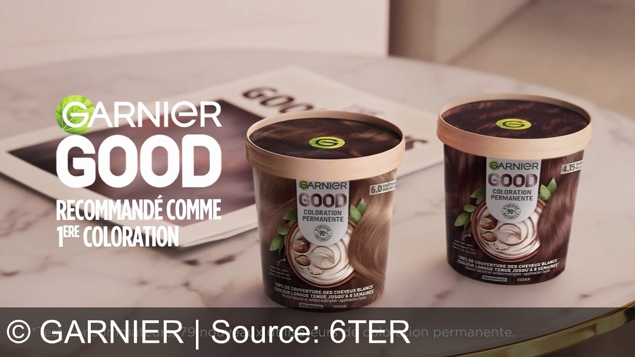 TV Werbung garnier - Découvrez Good de Garnier, votre première coloration naturelle et sans ammoniaque. Un soin vegan qui prend soin de vous et de vos cheveux avec un résultat naturel et longue tenue.