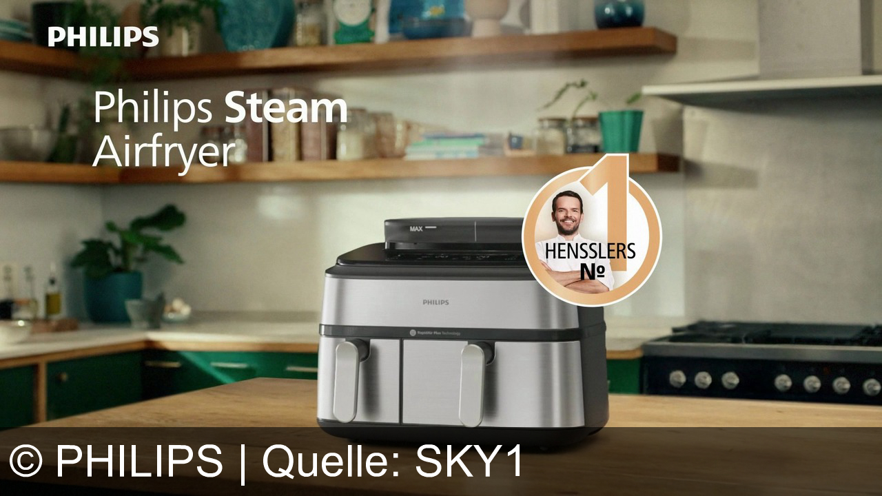 TV Werbung philips - Philips Steam Airfryer – saftig, knusprig, nährstoffreich. So gut, dass selbst Steffen Henssler staunt.