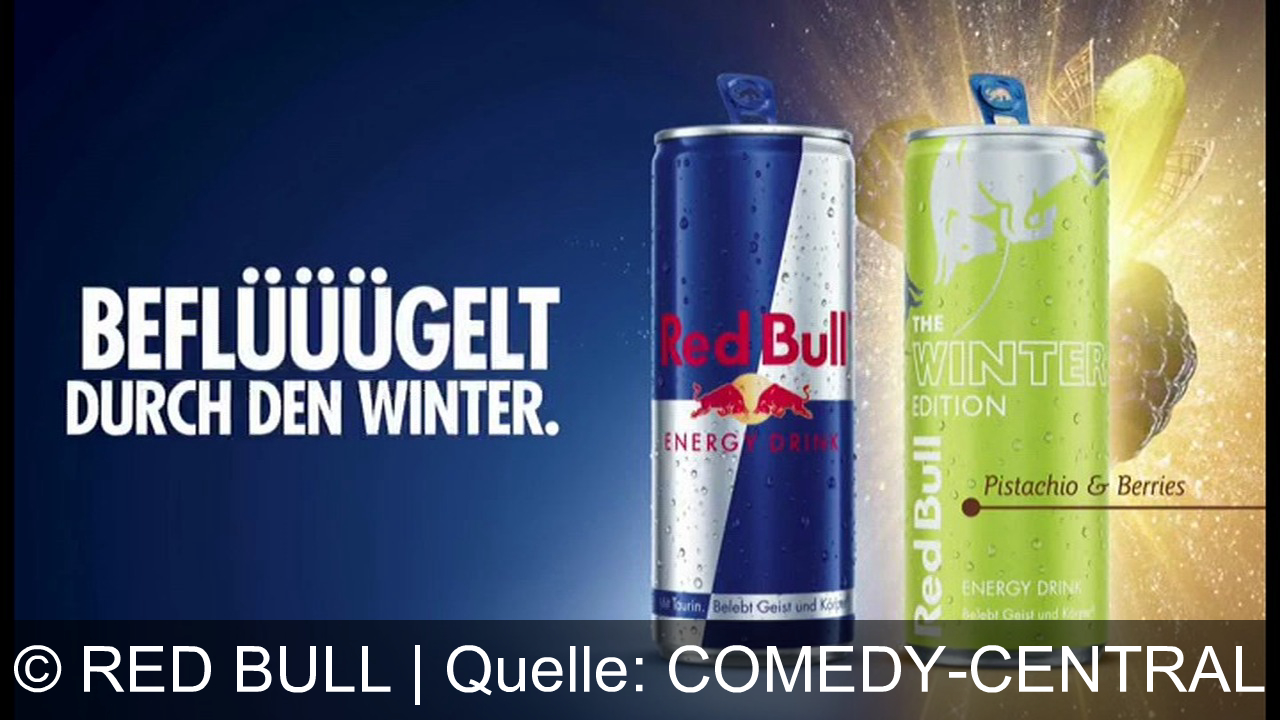 TV Werbung red bull - Red Bull verleiht Flügel: Mit der Winter Edition Pistachio & Berries erkunden Affe und Giraffe den Winter – beflügelt bis zur Dose mit der weißen Katze.