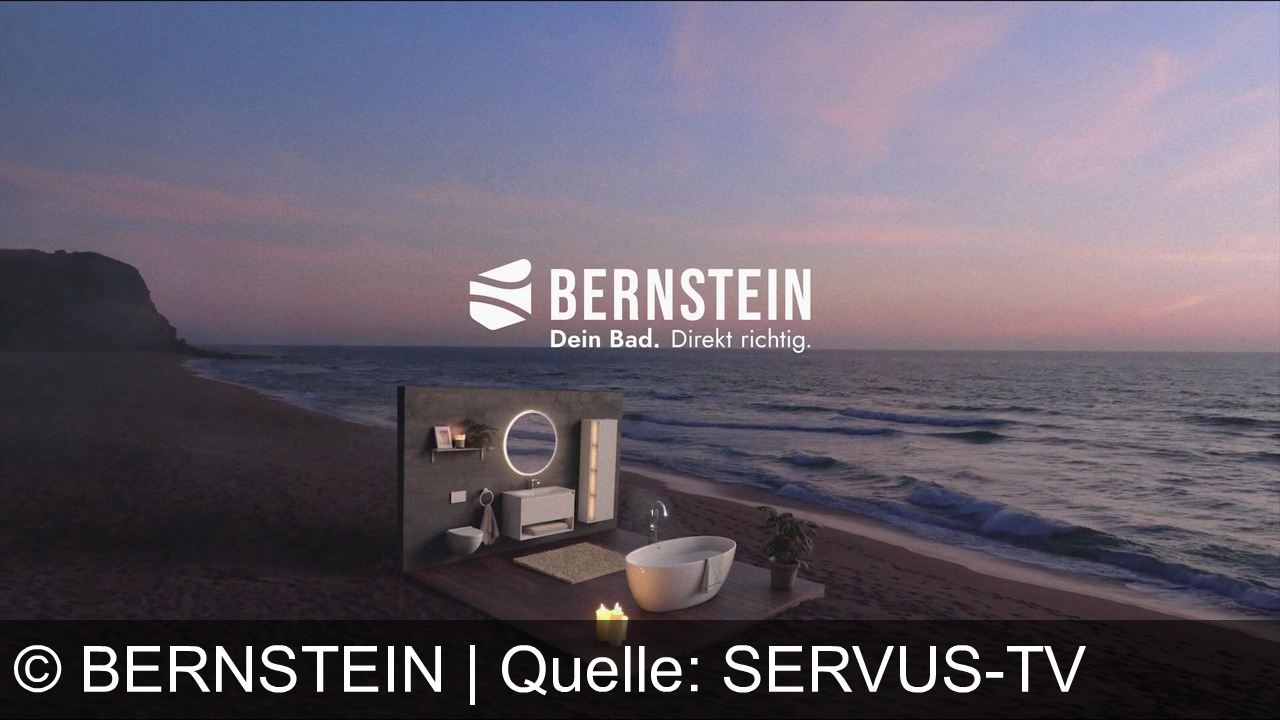 TV Werbung bernstein - BERNSTEIN – Dein Bad wie am Meer: Mit stilvollen Wannen, Waschtischen und Spiegeln für echte Wohlfühlmomente. Erlebe einzigartige Badezimmerlösungen – direkt richtig.