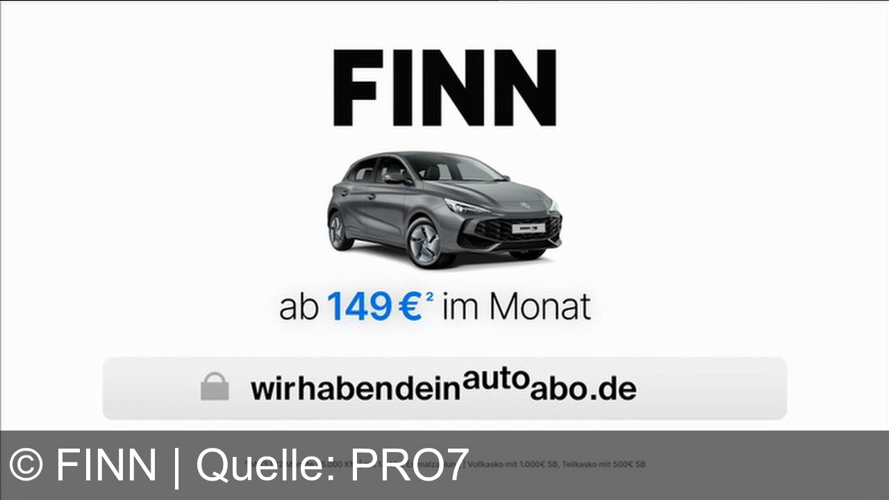 TV Werbung finn - Starte jetzt mit FINN dein flexibles Auto-Abo ab 149€/Monat – stressfrei, all-inklusive und zuverlässig. Buche deinen neuen Begleiter auf wirhabendeinautoabo.de!