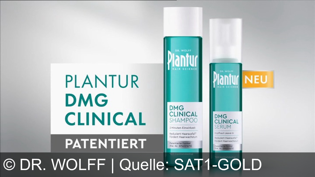 TV Werbung dr. wolff - Deutschlands Durchbruch gegen Haarausfall: Plantur DMG Clinical von Dr. Wolff mit patentierter Wirkstoffgeneration – klinisch bestätigt, reduziert Haarausfall und steigert sichtbar die Haardichte!
