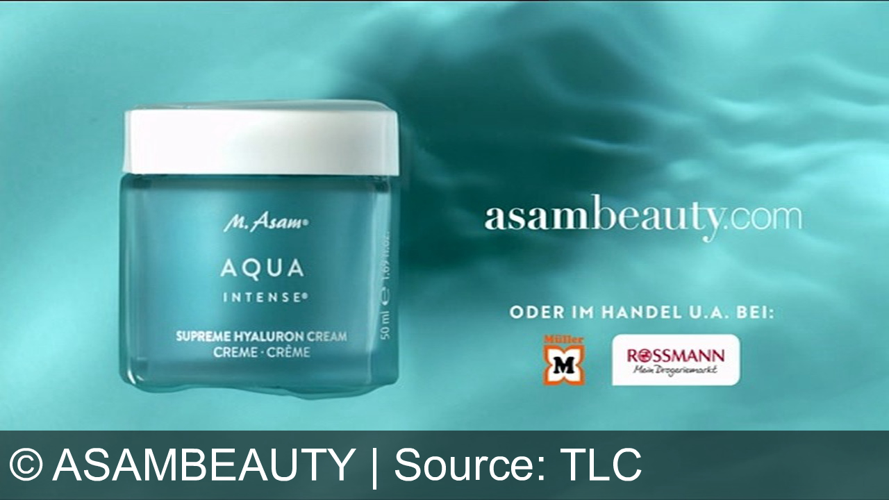 TV Werbung asambeauty - Erlebe jugendliche Frische mit der M. Asam Aqua Intense Supreme Hyaluron-Creme – für sichtbar glattere Haut dank patentierter Hyaluron-Technologie. Jetzt auf asambeauty.com oder im Handel erhältlich!