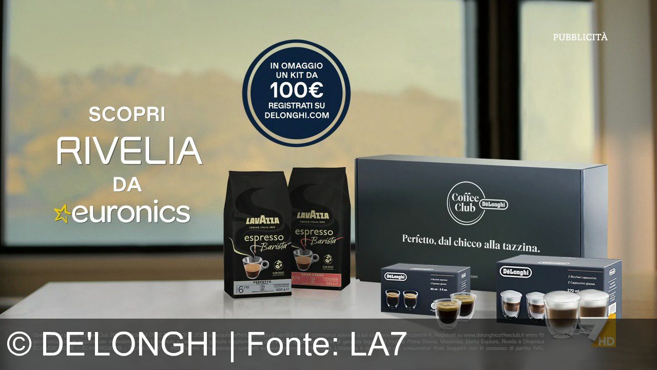 TV Werbung de'longhi - Scopri la perfezione con DeLonghi Rivelia e Brad Pitt: dal chicco alla tazzina, un cappuccino unico con Lavazza. Unisciti al Coffee Club e vivi il vero espresso italiano!