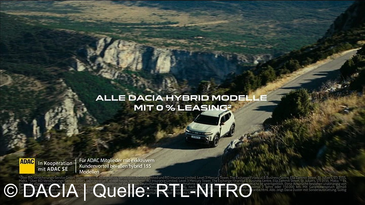 TV Werbung dacia - Dacia Duster Hybrid: Bis zu 40 % Kraftstoff sparen & 1.000 km fahren. Jetzt alle Dacia Hybrid-Modelle mit 0 % Leasing und ADAC-Vorteil entdecken!