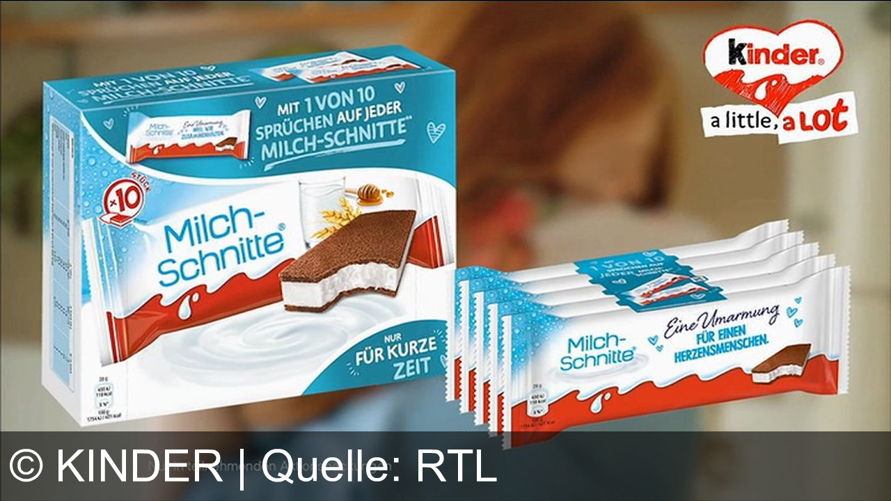 TV Werbung kinder - Mehr Freude, mehr Umarmungen: Mit kinder® MILCH-SCHNITTE™ und 10 Sprüchen auf jeder Packung jetzt Herzensmenschen überraschen – nur für kurze Zeit!