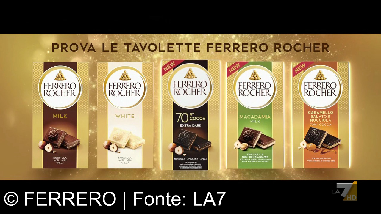 TV Werbung ferrero - Scopri il lato straordinario della vita con Ferrero Rocher: assapora le nuove tavolette Milk, White, Extra Dark 70% e lasciati sorprendere dal piacere unico di nocciola e Macadamia!