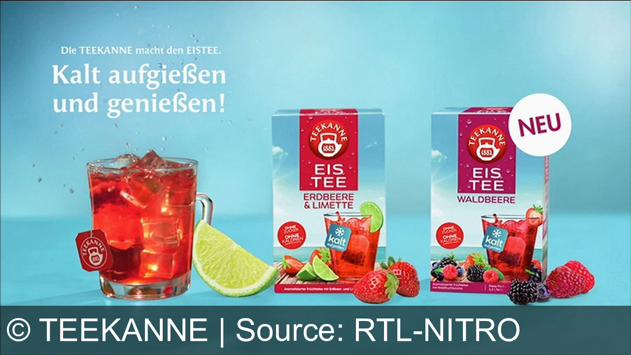 TV Werbung teekanne - Erfrischung pur mit TEEKANNE EISTEE: Waldbeere oder Erdbeere & Limette – einfach kalt aufgießen und genießen!