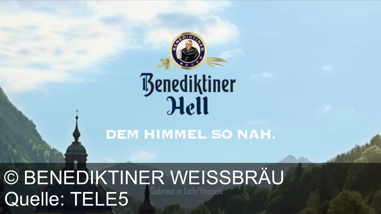 TV Werbung benediktiner weißbräu - Benediktiner Hell – alkoholfrei neu. Mit Sorgfalt gebraut, dem Himmel so nah.