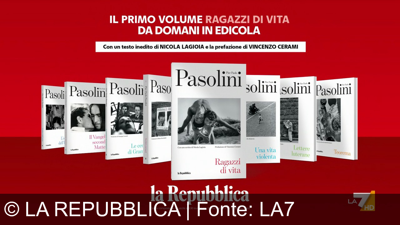 TV Werbung la repubblica - Celebra Pasolini con "Ragazzi di vita", la nuova collana di la Repubblica! Primo volume con testo inedito di Nicola Lagioia e prefazione di Vincenzo Cerami. Da domani in edicola!