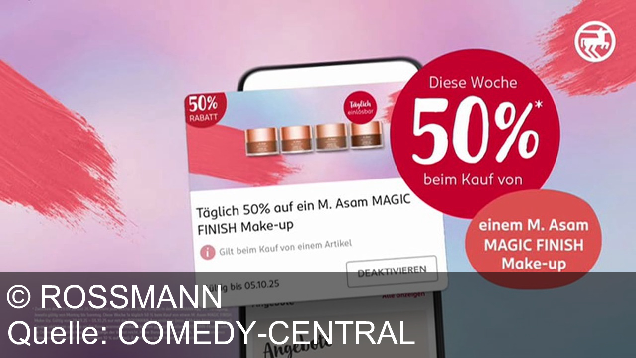 TV Werbung rossmann - Rossmann präsentiert: Melitta Filterkaffee für 6,99 €, 50 % Rabatt auf M. Asam MAGIC FINISH Make-up – nur mit der Rossmann-App. Entdecke wöchentlich neue Angebote und spare clever!