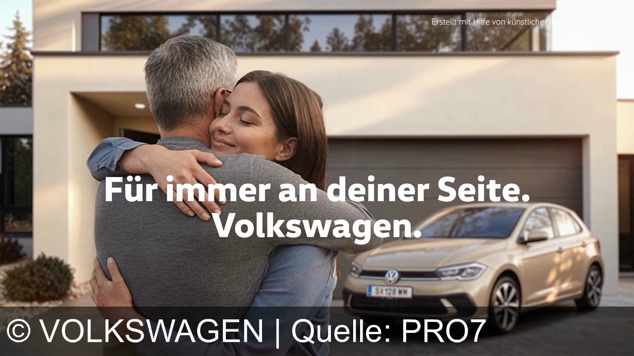 TV Werbung volkswagen - Spot erstellt mit Hilfe künstlicher Intelligenz: Für jede Lebensetappe, für jeden Moment – Volkswagen steht mit dir, deiner Familie und dem Teddy an deiner Seite. Für immer Volkswagen.