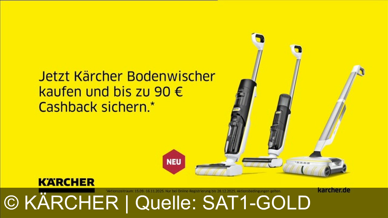 TV Werbung kärcher - Bring Back the WOW in dein Zuhause – mit Kärcher Bodenwischer bis zu 90 € Cashback sichern! Jetzt auf karcher.de entdecken.