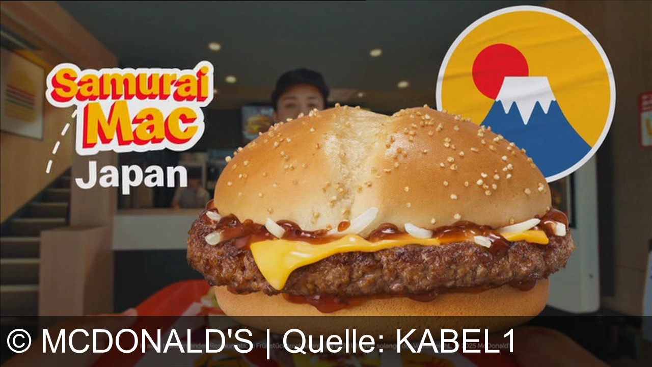 TV Werbung mcdonald's - Mit McDonald's um die Welt: Entdecke internationale Highlights wie den Samurai Mac aus Japan. Nur in teilnehmenden Restaurants, solange der Vorrat reicht.