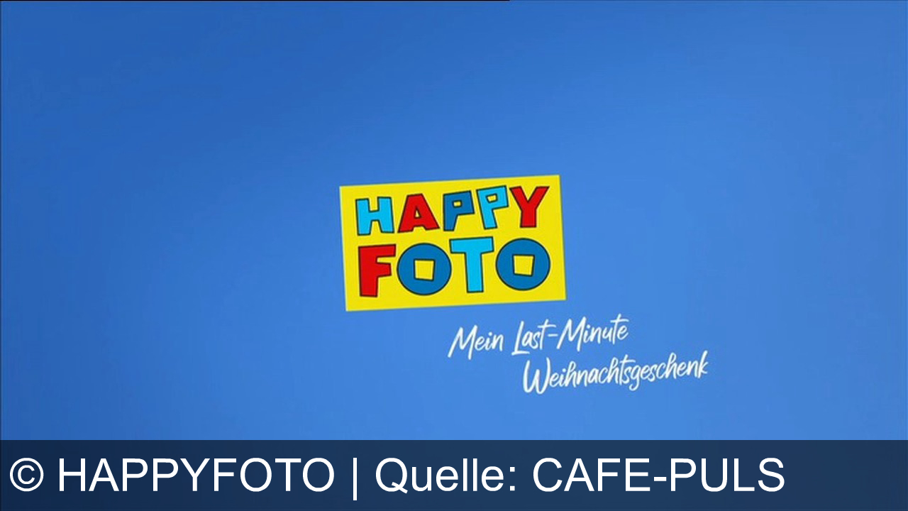 TV Werbung happyfoto - Entdecke mit Happy Foto und 10% Weihnachtsrabatt persönliche Fotogeschenke wie Kalender, Fotobücher & Puzzles – einfach gestalten, schnell freuen. Happy Foto – mein Last-Minute-Weihnachtsgeschenk!