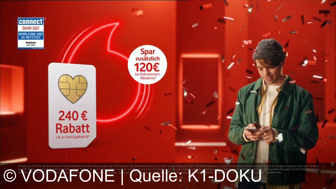 TV Werbung vodafone - Willkommen bei Vodafone: Sichern Sie sich 240€ Willkommensrabatt und 120€ Wechselbonus im sehr guten 5G-Netz. Passt? Deal! Together we can!