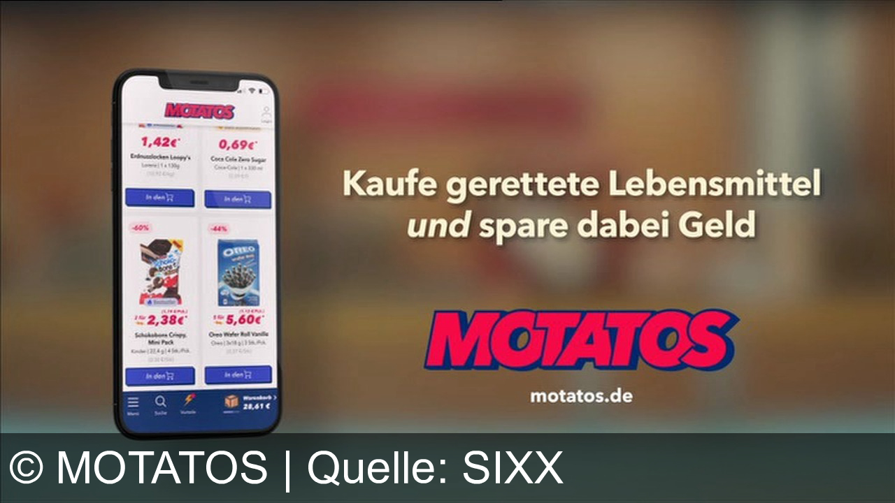 TV Werbung motatos - Mit Motatos gerettete Lebensmittel kaufen, Geld sparen und Gutes tun – entdecke die Vielfalt in der App oder auf motatos.de!