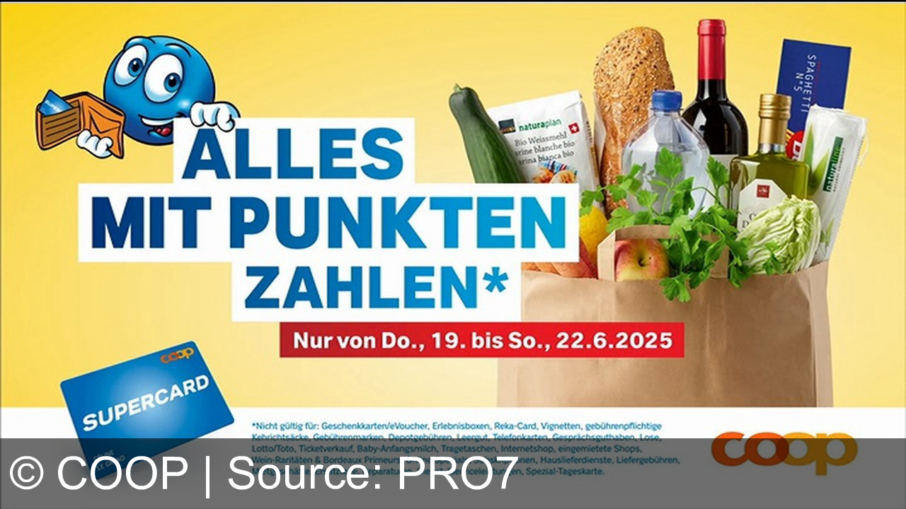 TV Werbung coop - Psst! Psst! Für deinen Grillsommer: 40% Rabatt auf Belschwein-Sorücken-Steak von Naturafarm in der Schweiz, circa 620 Gramm. Und 20% Rabatt auf Alivie. Pick up für mich und dich. Und übrigens, bis Sonntag können Sie Einkäufe mit Superpunkten zahlen.