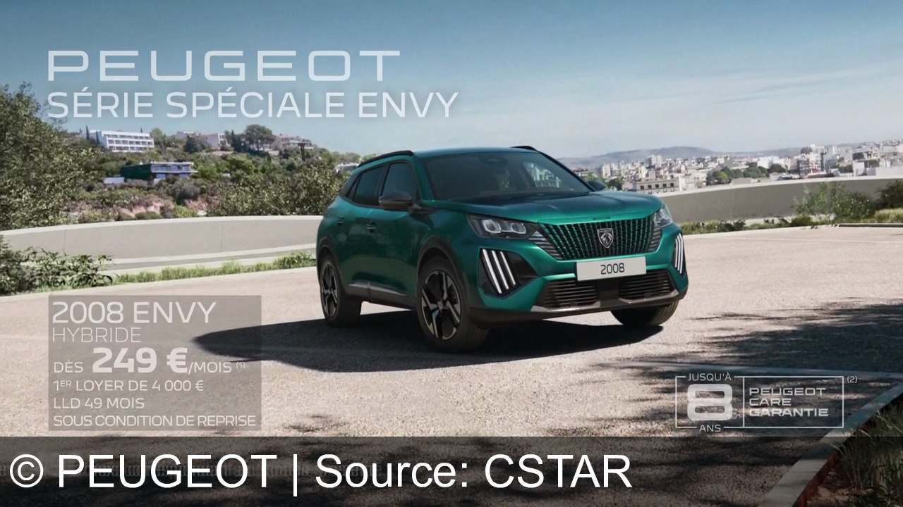 TV Werbung peugeot - Mois Wow Peugeot : profitez de la série spéciale Peugeot 2008 Envy Hybride dès 249 €/mois avec jusqu'à 8 ans de garantie offerte !
