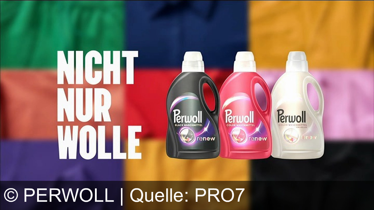 TV Werbung perwoll - Perwoll erneuert deine Kleidung – für leuchtende Farben und strahlendes Schwarz. Nicht nur für Wolle. Perwoll – black & color Waschmittel, für ein „wie neu“-Gefühl bei jedem Waschen!