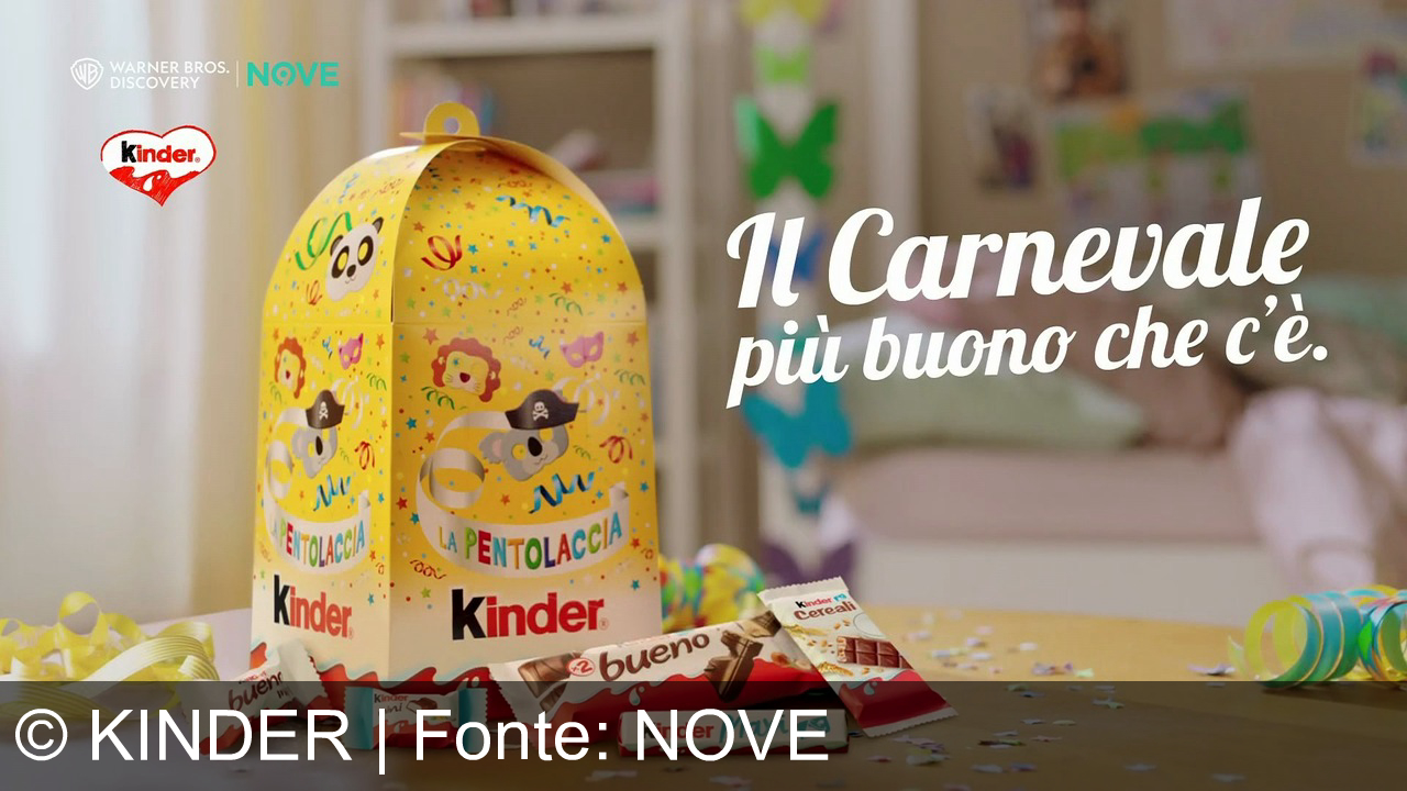 TV Werbung kinder - A Carnevale, la festa esplode con la Pentolaccia Kinder: Kinder Bueno Mini, Kinder Cereali e Kinder Maxi. Il Carnevale Kinder, il più buono che c’è!